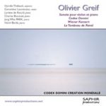 Pochette CD Olivier Greif